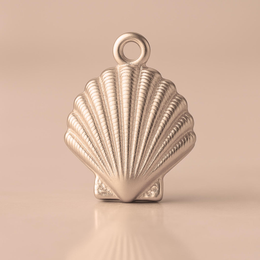 9ct Rose Gold - Scallop Beach Shell Charm