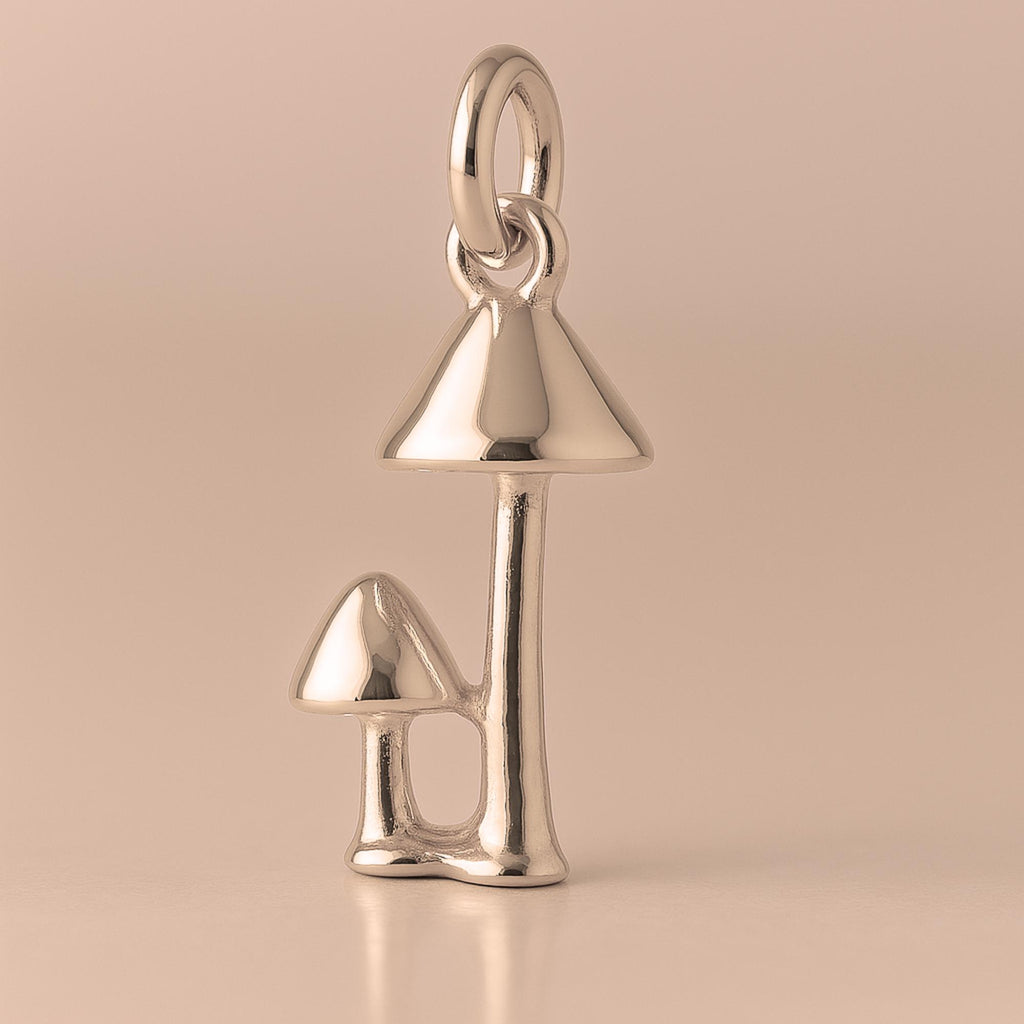 18ct Rose Gold - Woodland Mushrooms Charm
