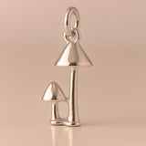 18ct Rose Gold - Woodland Mushrooms Charm