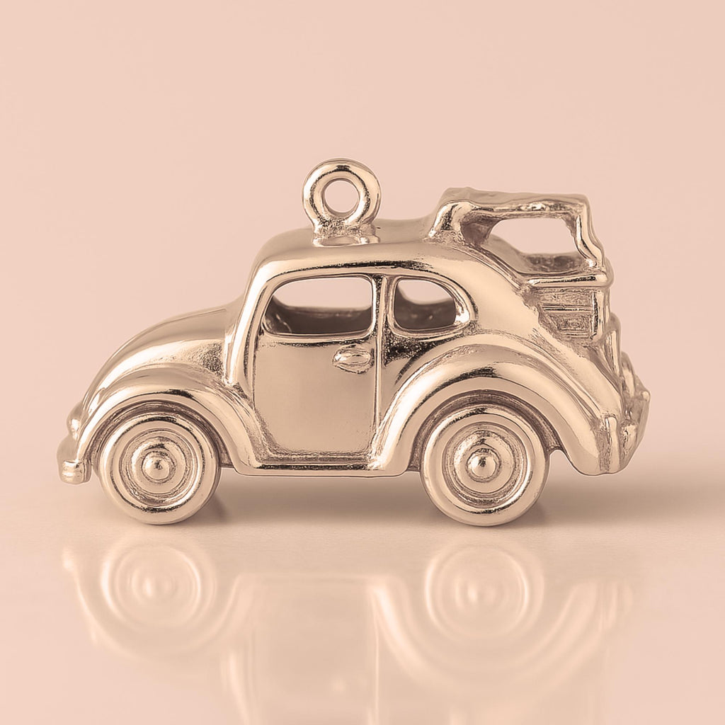 18ct Rose Gold - Mini VW Beetle Traveller Car Charm