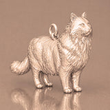 18ct Rose Gold - Siberian Cat Charm