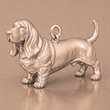 9ct Rose Gold - Basset Hound Dog Charm