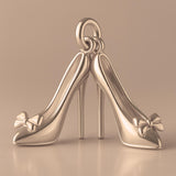 9ct Rose Gold - Bow Toe Stiletto Pair Charm
