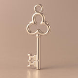 9ct Rose Gold - Clover Castle Key Charm