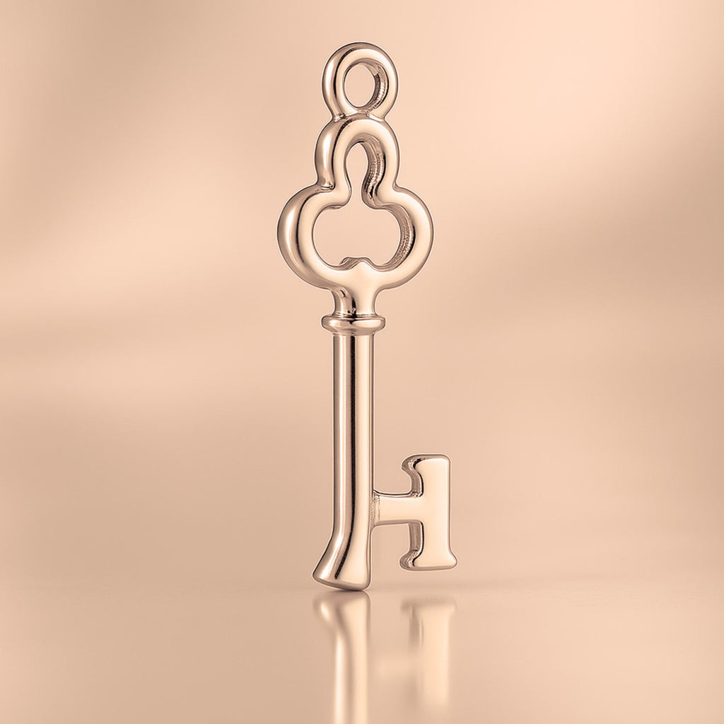 18ct Rose Gold - Clover 1 Key Charm