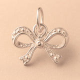 9ct Rose Gold - Sculpted Ribbon Bow Charm