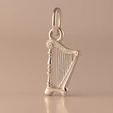 18ct Rose Gold - Classic Column Harp Charm