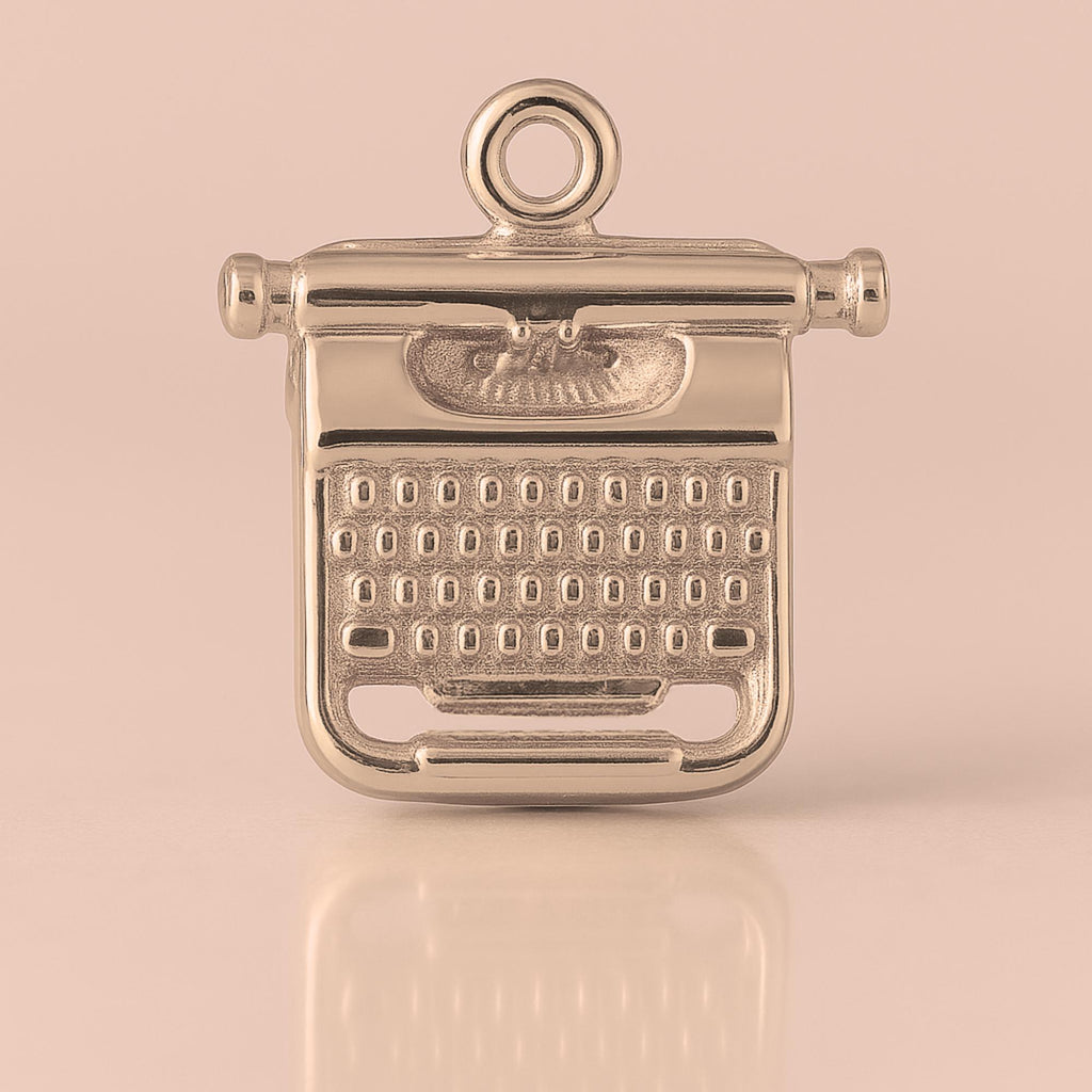 9ct Rose Gold - Classic Typewriter Charm