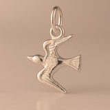 9ct Rose Gold - Flying Swallow Charm