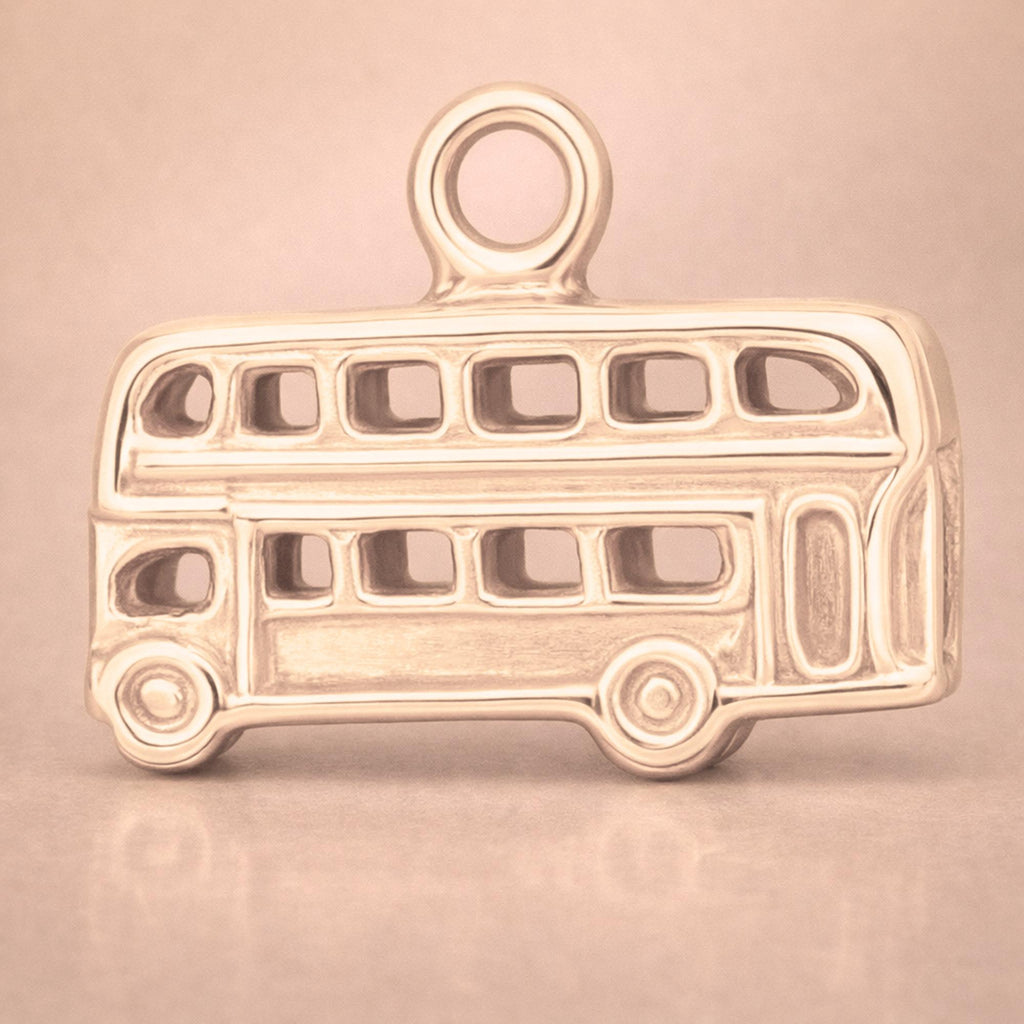 9ct Rose Gold - Double Decker Bus Charm