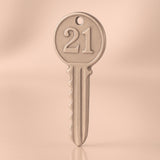 9ct Rose Gold - 21 House Key Charm
