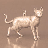18ct Rose Gold - Savannah Cat Charm