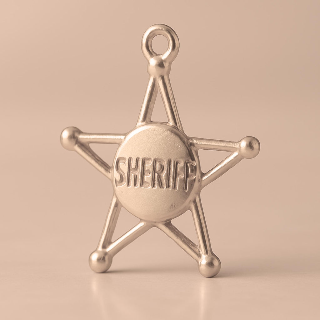 9ct Rose Gold - Sheriff Star Charm