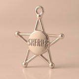 9ct Rose Gold - Sheriff Star Charm