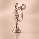 9ct Rose Gold - Roped Bugle Horn Charm