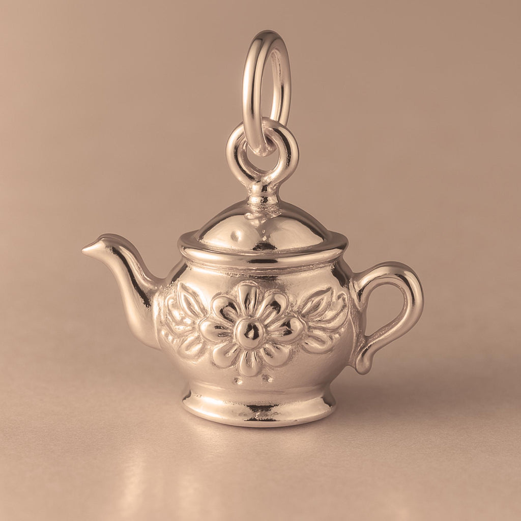 18ct Rose Gold - Ornate Teapot Charm