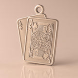 18ct Rose Gold - Blackjack Playing Cards Charm