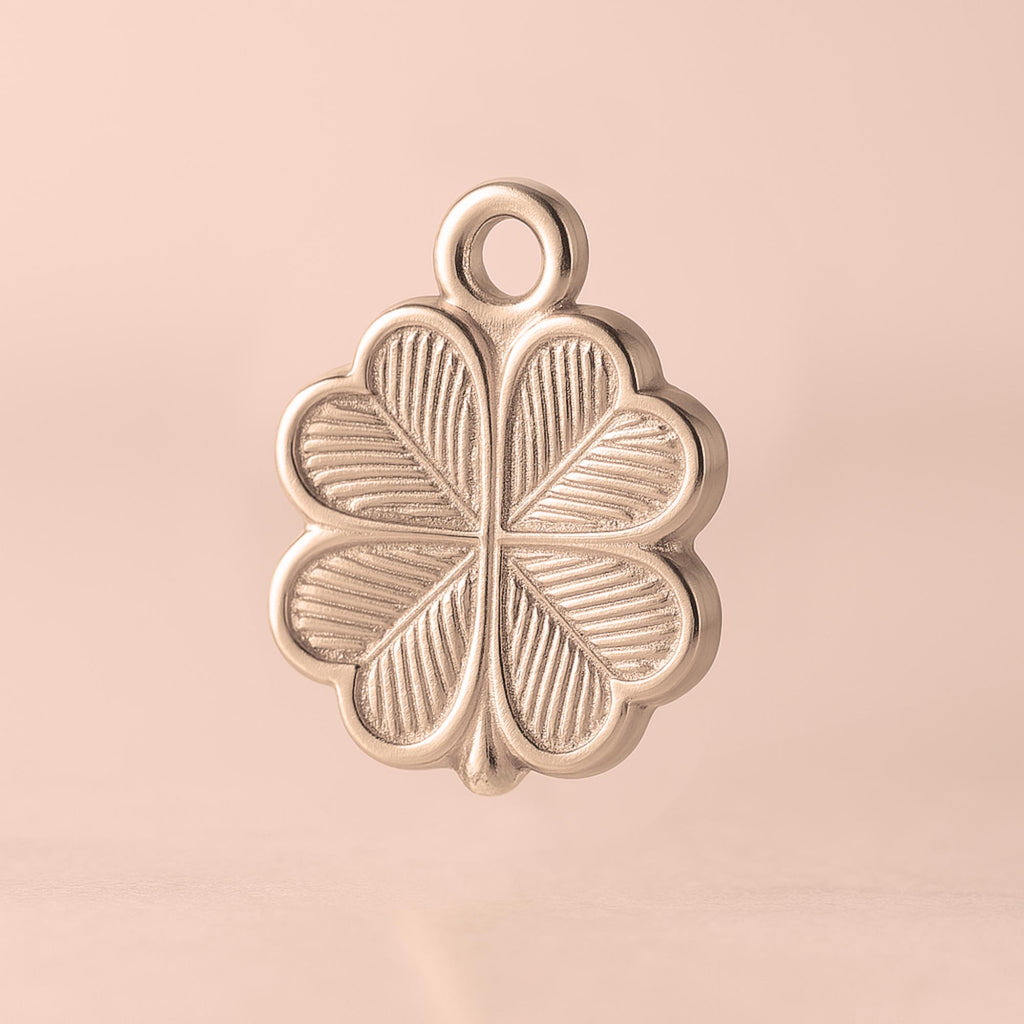 9ct Rose Gold - Four-Leaf Clover Amulet Charm