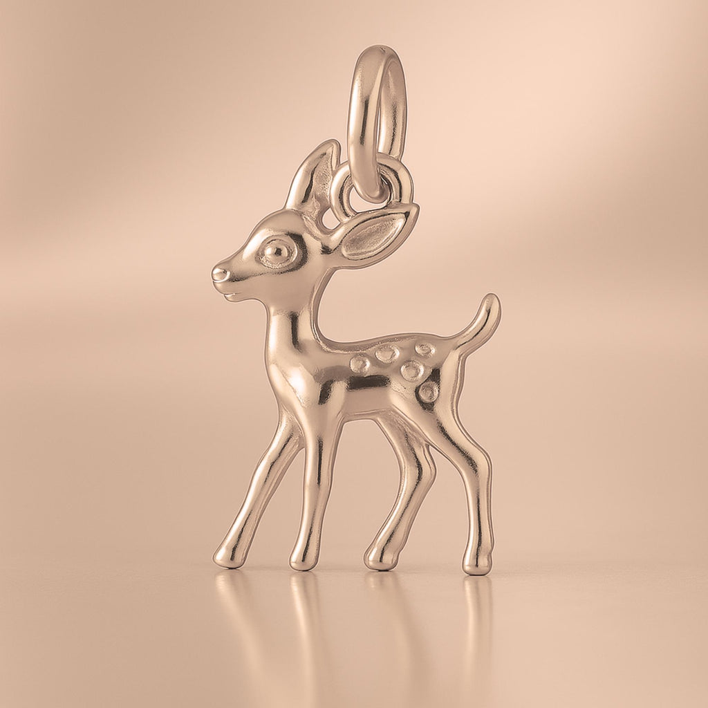9ct Rose Gold - Forest Deer Charm