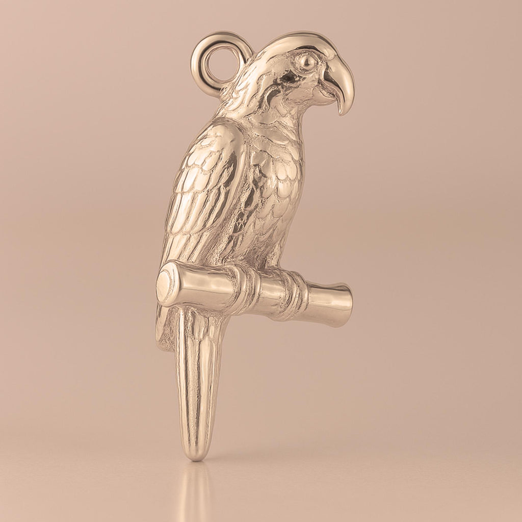 9ct Rose Gold - Amazon Parrot Charm