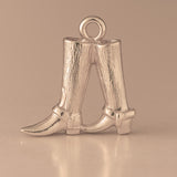 18ct Rose Gold - Classic Cowboy Boots Charm