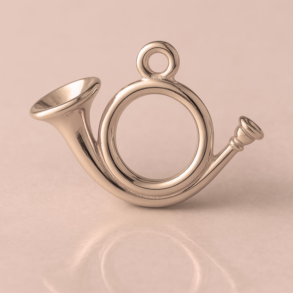 9ct Rose Gold - Classic Post Horn Charm