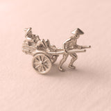 9ct Rose Gold - Rickshaw Cart Charm