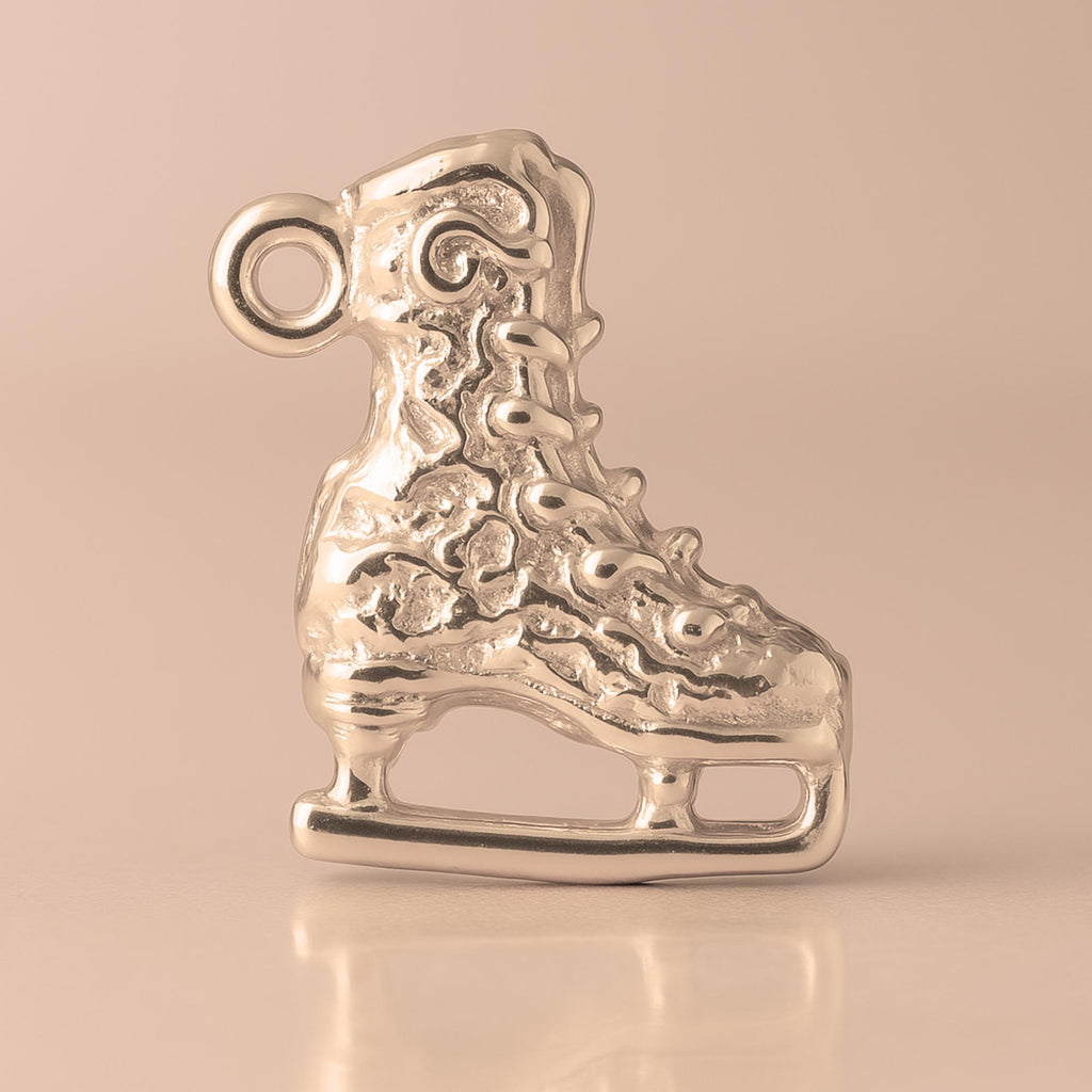 9ct Rose Gold - Ornate Ice Skating Boot Charm