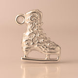 9ct Rose Gold - Ornate Ice Skating Boot Charm