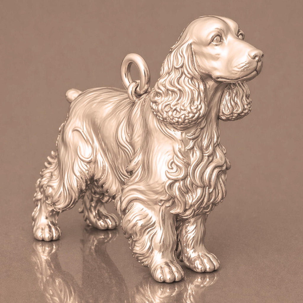 9ct Rose Gold - Cocker Spaniel Dog Charm