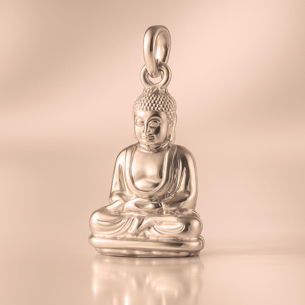 9ct Rose Gold - Seated Buddha Charm