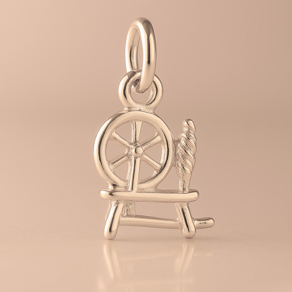 18ct Rose Gold - Mini Spinning Wheel Charm