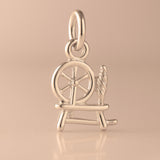 18ct Rose Gold - Mini Spinning Wheel Charm