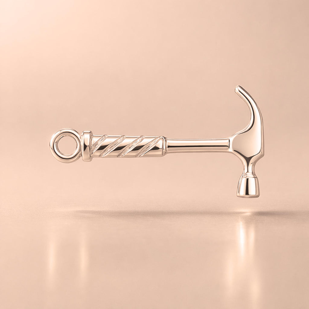 9ct Rose Gold - Builders Hammer Charm