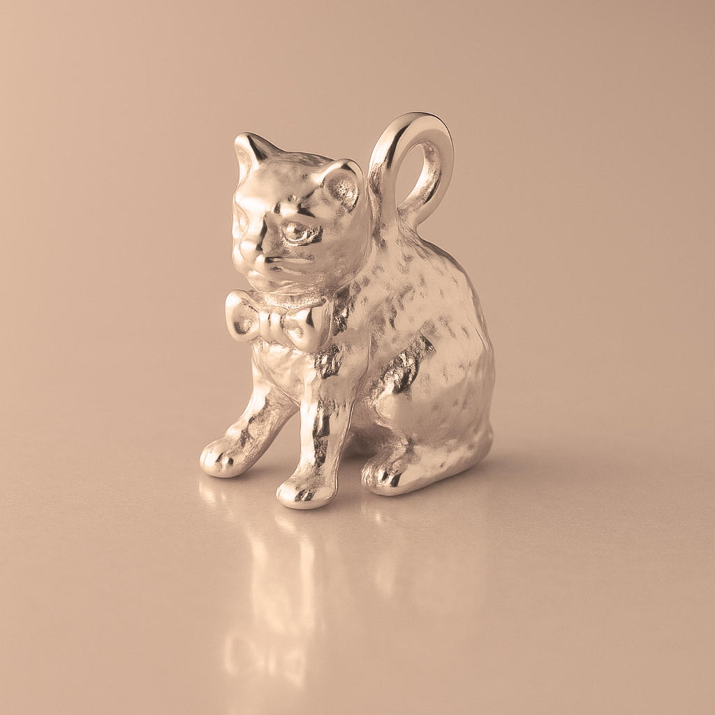 9ct Rose Gold - House Cat Charm