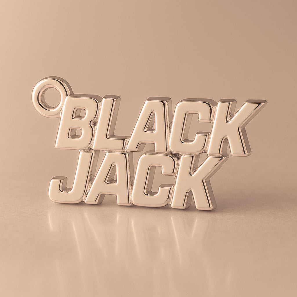 18ct Rose Gold - BLACK JACK Charm