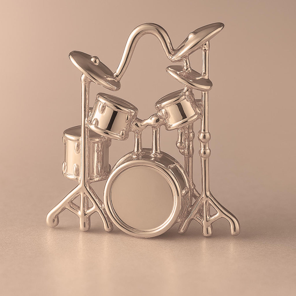 9ct Rose Gold - Classic Drum Kit Charm