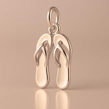 9ct Rose Gold - Flip Flop Thong Pair Charm