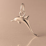 9ct Rose Gold - Jumping Dolphin Charm