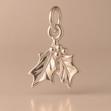 9ct Rose Gold - Christmas Mistletoe Charm