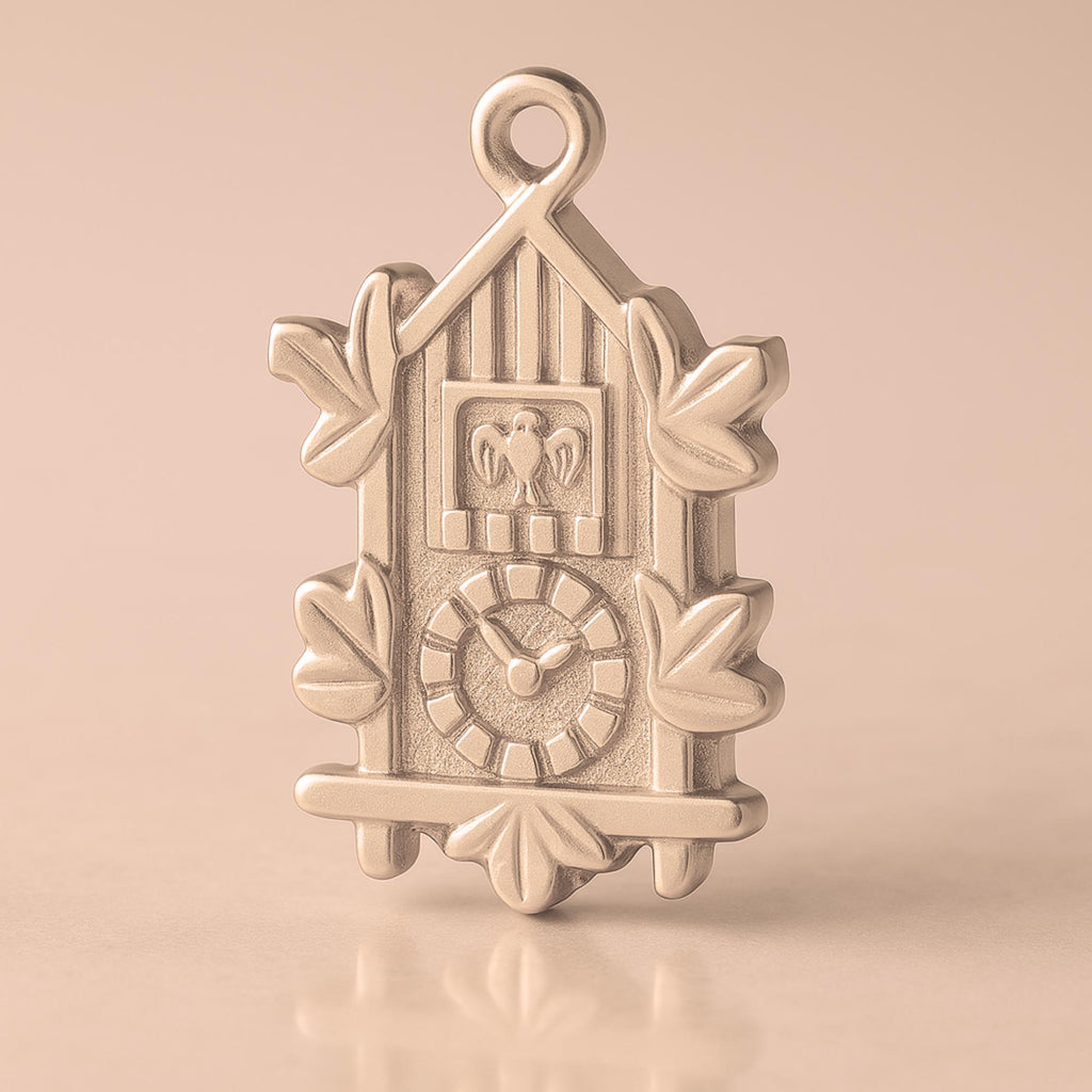 18ct Rose Gold - Ornate Cuckoo Clock Charm