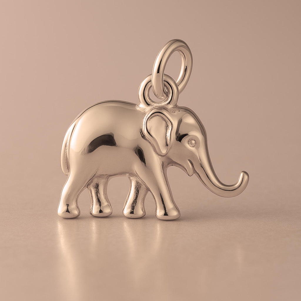 18ct Rose Gold - Asian Elephant Charm