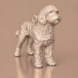 18ct Rose Gold - Labradoodle Dog Charm