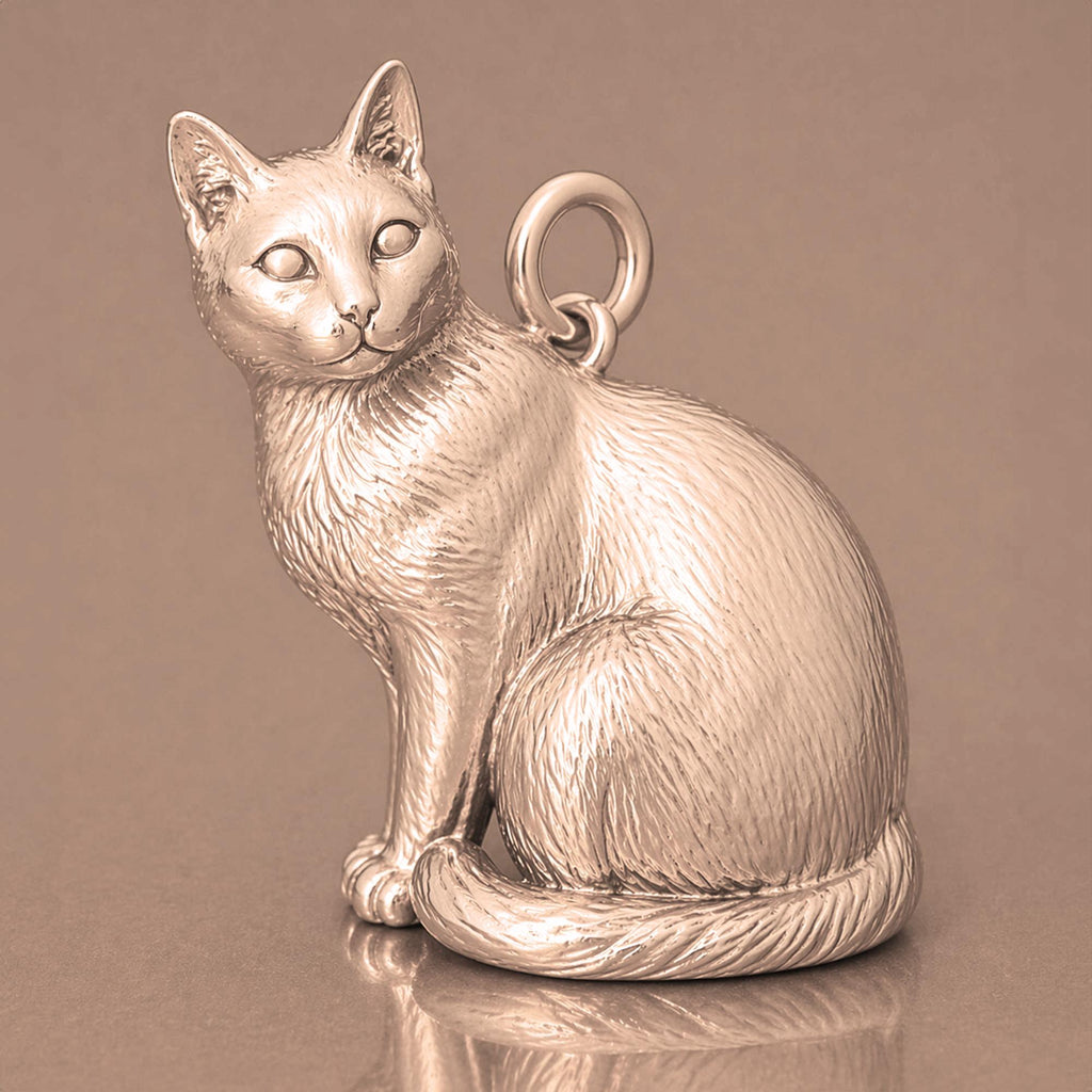9ct Rose Gold - Siamese Cat Charm