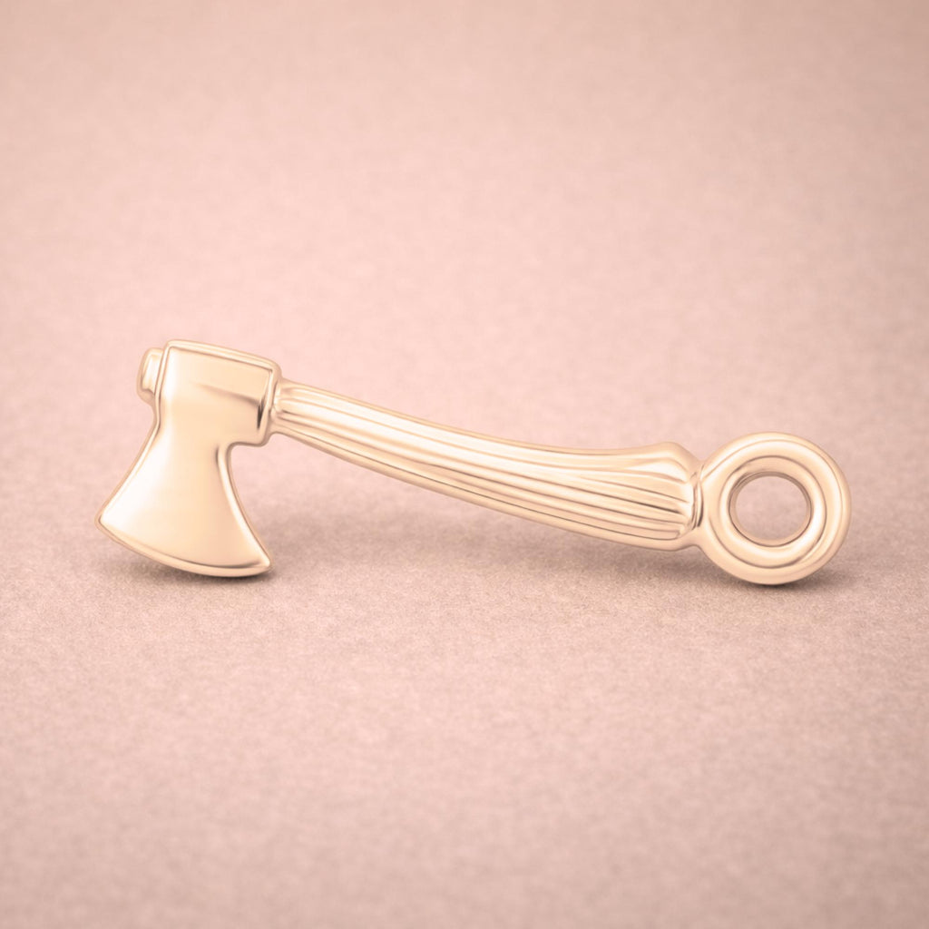 18ct Rose Gold - Camping Hatchet Charm