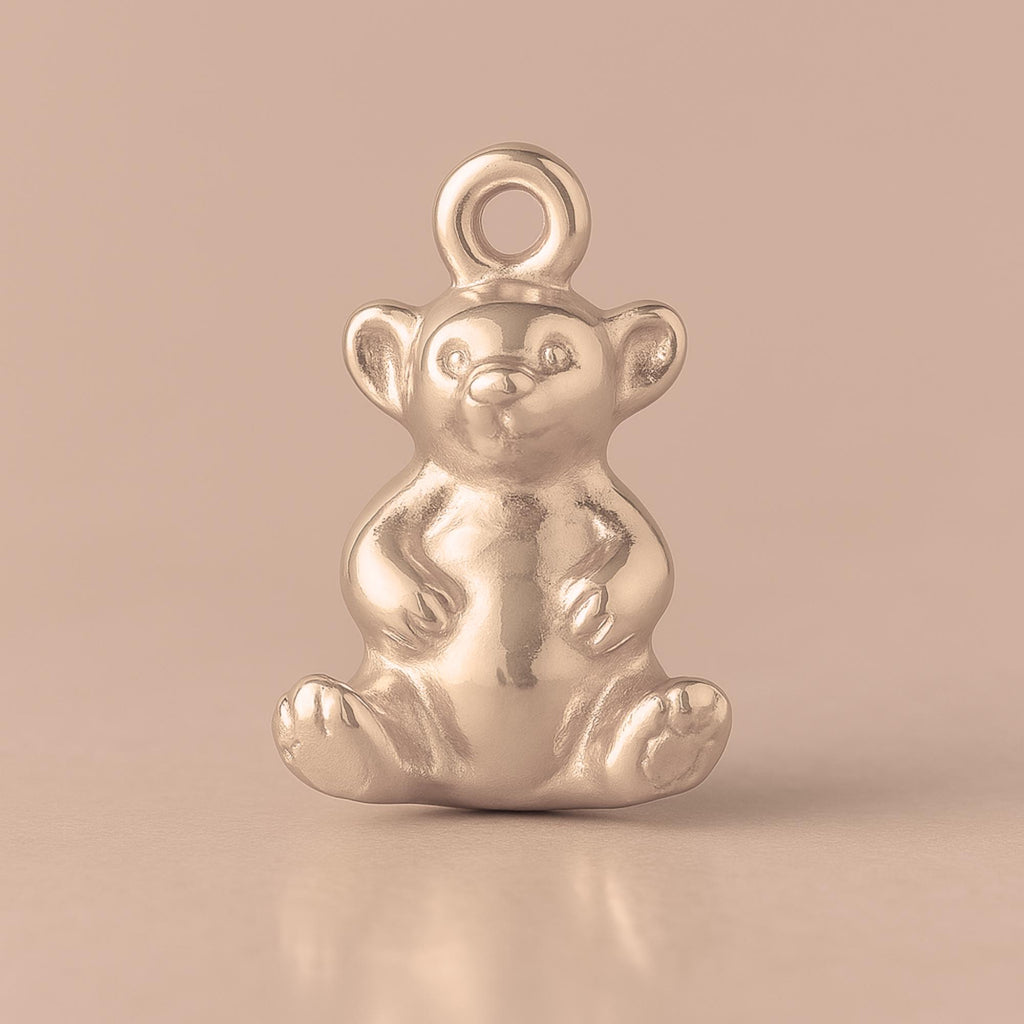 18ct Rose Gold - Mini Teddy Bear Charm