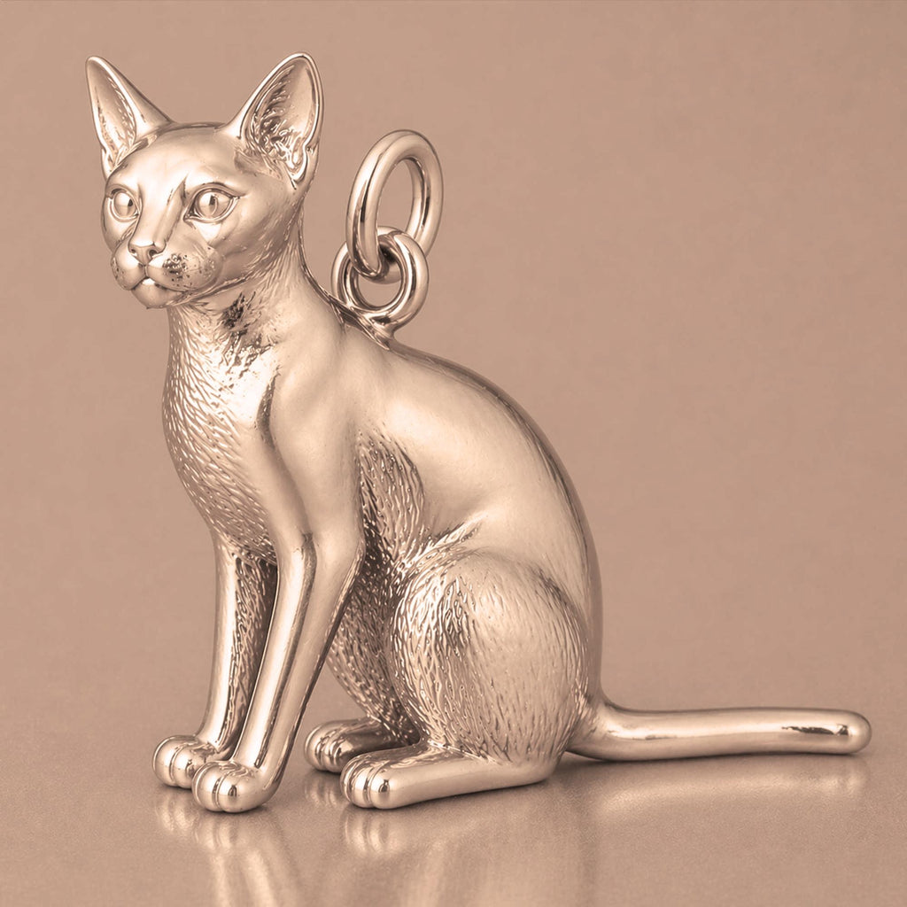 18ct Rose Gold - Abyssinian Cat Charm