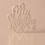 9ct Rose Gold - My Valentine Cursive Openwork Charm