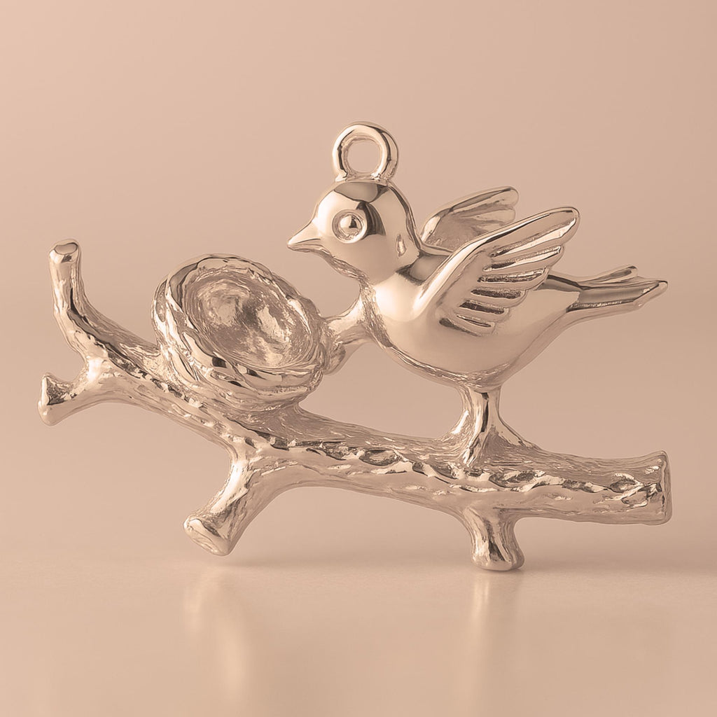 18ct Rose Gold - Mother Bird Charm
