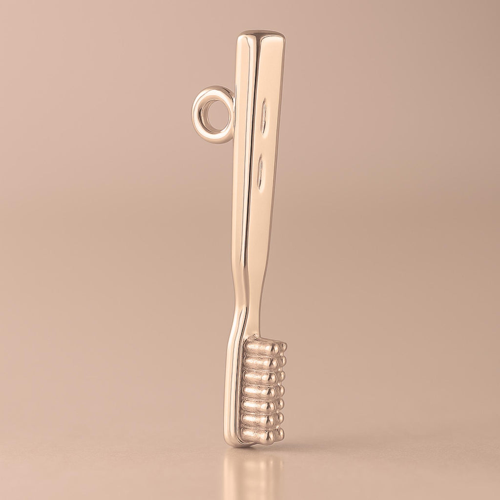 9ct Rose Gold - Classic Toothbrush Charm